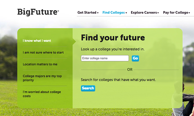 big future compare colleges