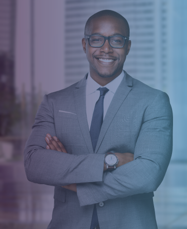 Man smiling in suit