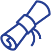 Icon: rolled paper signifying award or diploma