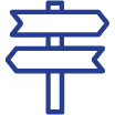 Icono: poste indicador que indica cruce de caminos