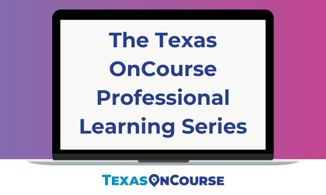 Open laptop screen with Professional Learning Series written across